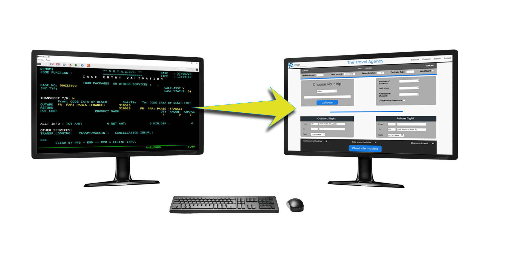 Virtel Screen Redesigner for easily modernized mainframe Applications